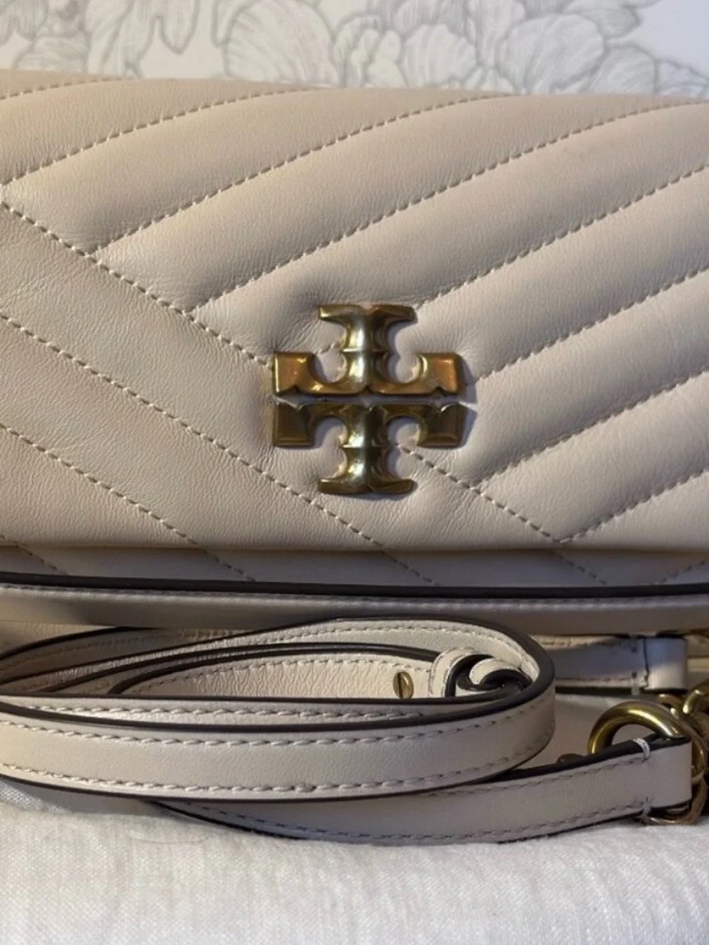Tory Burch cream quilted